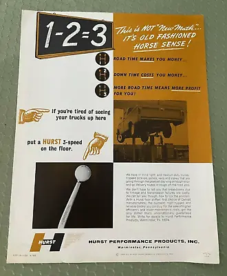 Original Hurst 3 Speed Shifter Catalog Brochure Muncie OD Tri-five Chevy Manual • $47.89