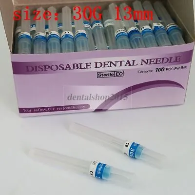 100pcs Dental Needle Self-Threading Disposable Syringe 30G 13MM Endodontics • $12.59