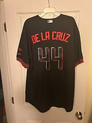 Elly De La Cruz #44 Cincinnati Reds City Connect Black XXL Stitched Jersey • $54.99