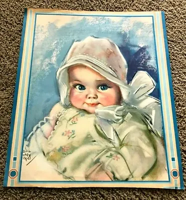Antique 1940's  Baby Blue Eyes  (16 X 14) Art Print By Maud Tousey Fangel • $14.95