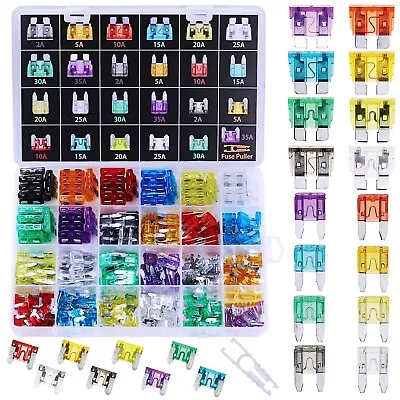 272Pcs - Car Blade Fuses Assortment Kit Automotive Fuses - Standard & Mini & • $13.89