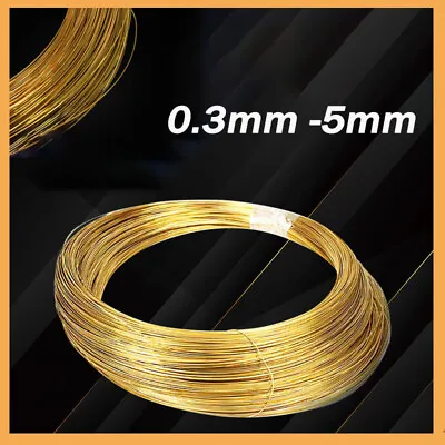 Brass Round Wire Bare Unplated Ø0.3mm -Ø5mm Diameter Jewelry Making / Wire Craft • $97.73