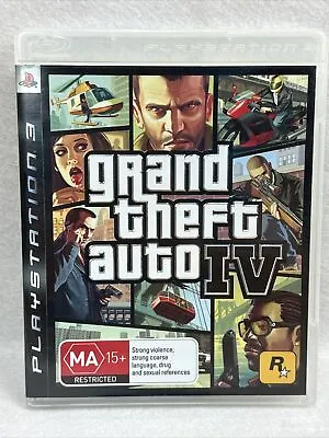 Grand Theft Auto IV - PS3 2008 Video Game Complete - Manual & Map - Rockstar • $14.95