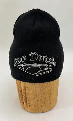 Vintage Von Dutch Knit Cap Watch Hat Black Authentic • $26.10