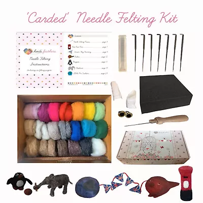 Heidifeathers® Needle Felting Kit - 'Carded Sliver Wool'  Easy Fast Felting Wool • £24.99