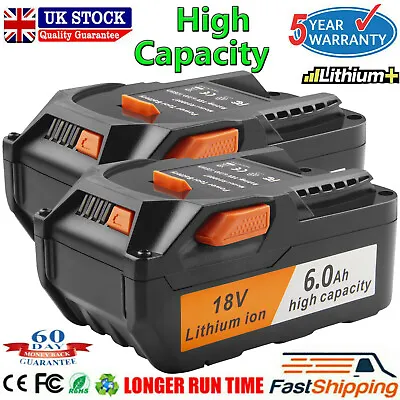 £34.99 • Buy 18 Volt For Ridgid R840085 6.0Ah Lithium Battery R840087 AEG 18V Power Tools
