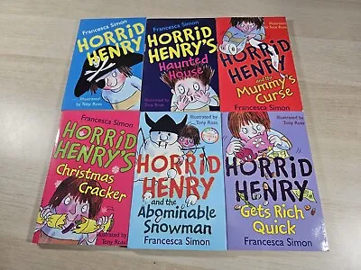 Childrens Book Bundle Of 6 Horrid Henry Paperback Books - Francesca Simon • £7.99