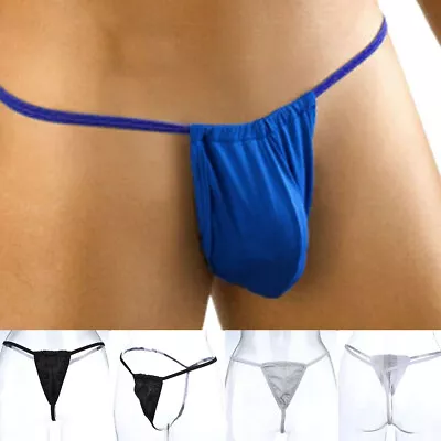 Men G-string Briefs Underwear Sexy Thongs Panties Underpants Lingerie T-Back US • $1.11