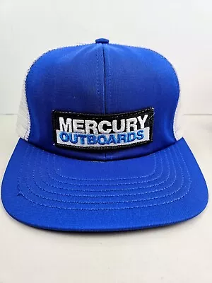 Vintage USA MADE Swingster Mercury Outboards Patch Trucker Hat Snapback Cap • $44