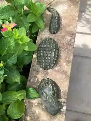 Small Crocodile - Croc - Painted Stone Garden Ornament - Crocodile112 • £16