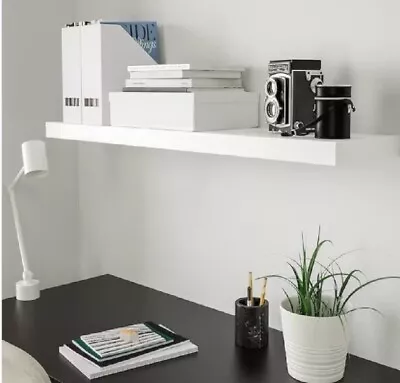 IKEA Lack Floating Shelf White Gloss 110cm X 26cm X4 • £10