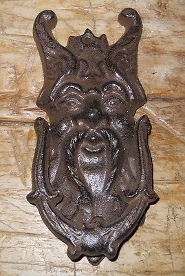 $9.99 • Buy Cast Iron Antique Style GRIFFIN / GARGOYLE Door Knocker Brown Finish 