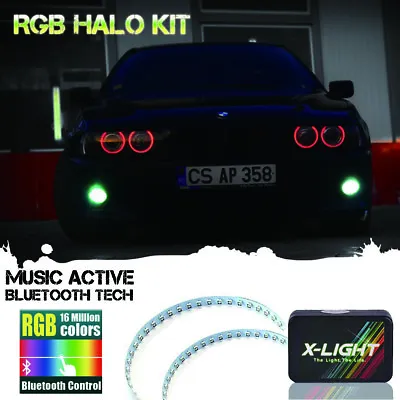 RGB LED Demon Eye Halo Ring Bluetooth App Control For 3.0/2.8/2.5 Inch Projector • $22.48