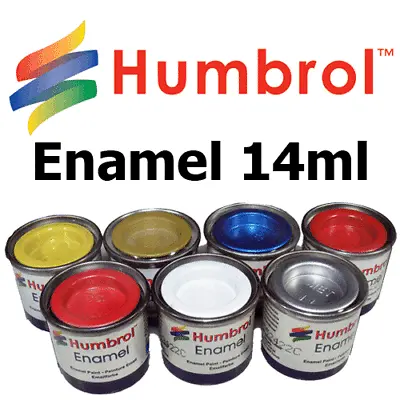 HUMBROL Enamel Model Paints 14ml Tins Over 100 Colours Matt Satin Metallic • £3.49