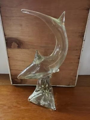 C. 1970 Italian After Ferro & Lazzarini Mid Century Modern Glass Shark Sculpture • $215