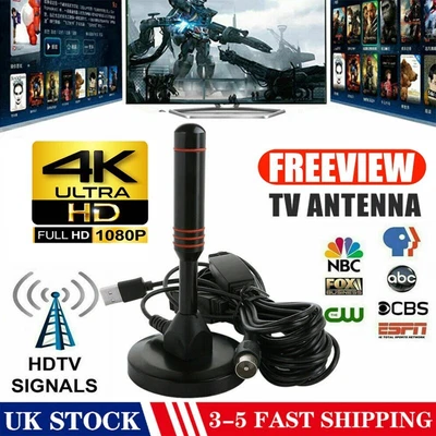 £16.89 • Buy Truck Boat Campervan Gain 96db Digital Freeview Antenna DVB-T TV Aerial Car UK