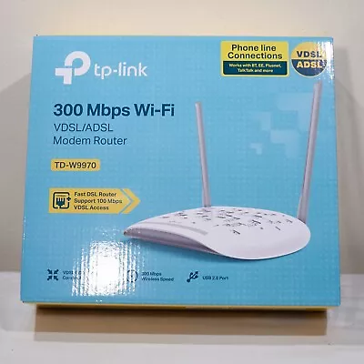 TP-Link TD-W9970  300Mbps Wireless Modem Router - White • £24.95