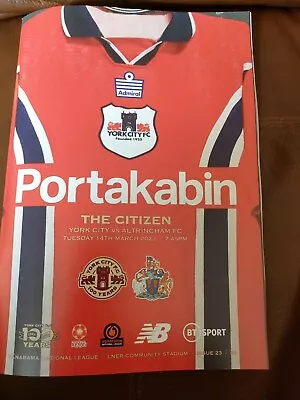 York City V Altrincham 2022/23 Mint Condition  • £1.99