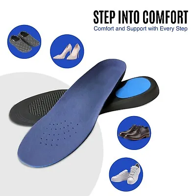 £4.45 • Buy Orthotic Insoles For Arch Support Shoe Inserts Plantar Fasciitis Flat Feet Pair