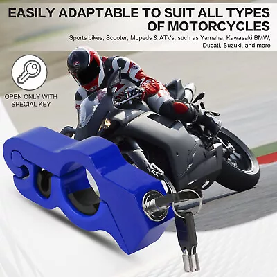 Motorcycle Handlebar Lock Grip Throttle Brake For Bike Moped Scooter Motorbike • $13.08