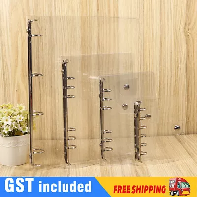 Transparent A4/A5/A6/A7 Plastic Folder Binder Loose Leaf Ring NotebookPlanner AU • $11.17