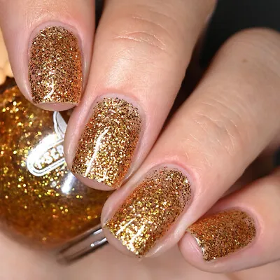 I Scream Nails Queen Bee - Bronze Honey Gold Shimmery Glitter Nail Polish • $16.95
