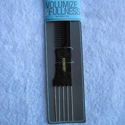 Conair Comb & Lift Teasing Volume Metal Hair Pick Combination Tool Volume Full • $2