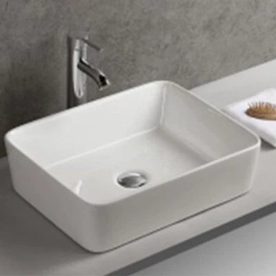 £40.90 • Buy Basin Sink Bathroom Countertop Cloakroom Rectangular Ceramic Hand Wash Basin UK