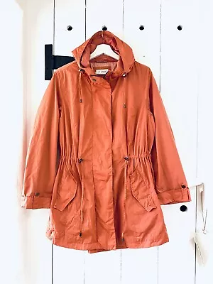 M&S Classic Raincoat - Size 12 - Coral Hooded Coat - Marks & Spencer • £12