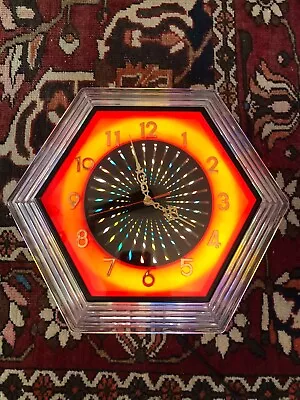 Vintage Neon Kaleidoscope Hexagon 1960's Mid Century  / Vivid Colors ! • $240