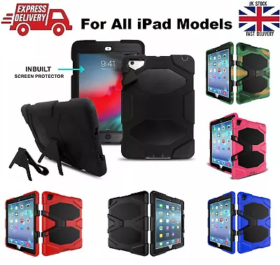 Kids Shock Proof Tough EVA Foam Case Cover With Stand For All Apple IPad Models • £16.99