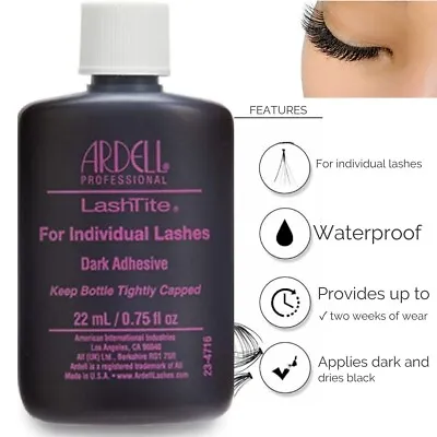 Ardell Professional Lashtite For Individual Eyelash Dark Adhesive 22ml / 0.75 Fl • £6.49