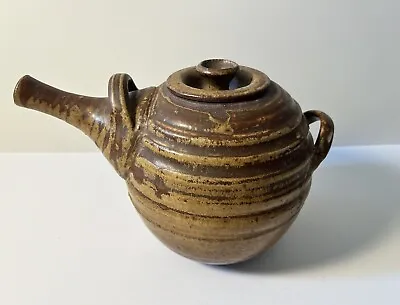 Vintage Art Pottery Tea Pot -UNUSUAL 10” MCM Signed • $49.09