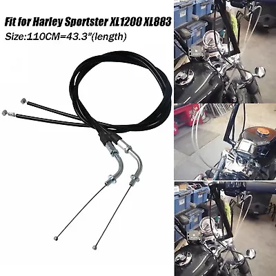 43  Motorcycle Throttle Cable For Harley Davidson Sportster XL1200 XL 883 110cm • $13.95