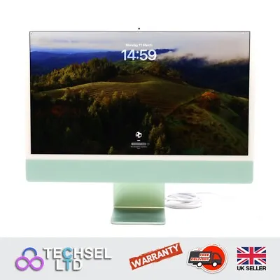 Apple IMac 24  Green 2021 M1 8-Core CPU 7-Core GPU 8GB RAM 256GB SSD • £729.99