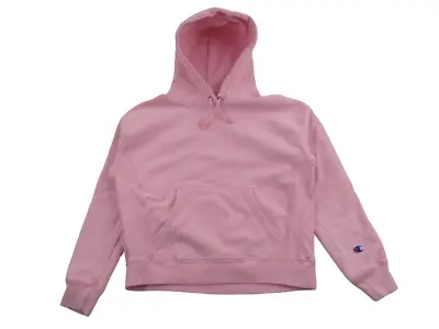Vintage 90s Champion Womens Reverse Weave Hoodie Sweatshirt Medium Pink Hooded • $18.19