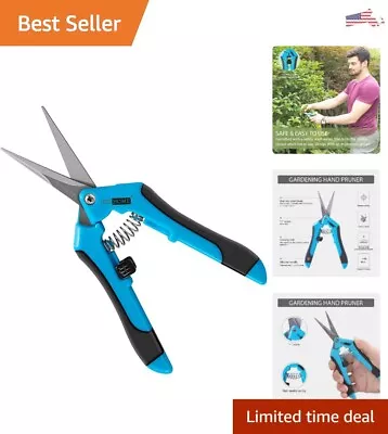 Premium Hand Pruner - Spring-loaded Stainless Steel Blades - Easy Trimming • $10.97