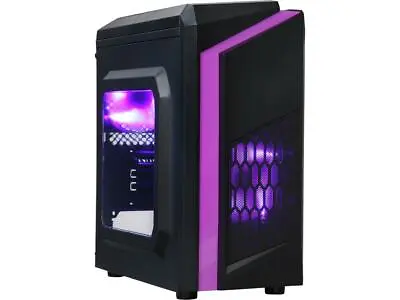 DIYPC DIY-F2-P Black / Purple SPCC Micro ATX Mini Tower Gaming Computer PC Case • $38.98