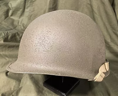 Original USGI M1 Helmet Repainted Like Early WWII Repro Chinstrap WW2 • $99