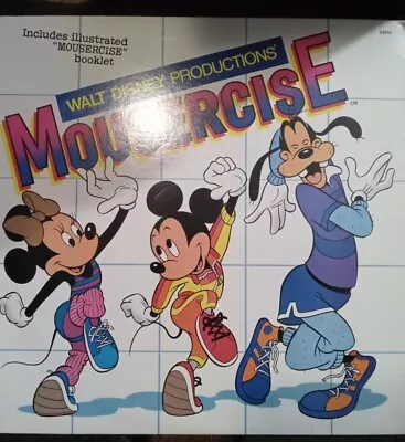 Walt Disney Production  Mousercise  33 1/3 Rpm Vinyl Record  1982 • $3