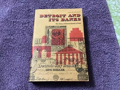 1974 Detroit And It’s Banks Bank & Trust History History Banking Illustrated MI • $9.99