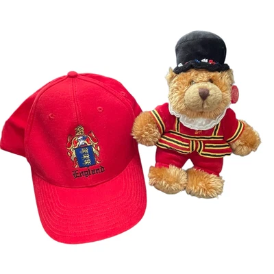£39.40 • Buy Lot Of 2 Snapback Cap England Coat Of Arms Red Baseball Keel Royal Guard Plush