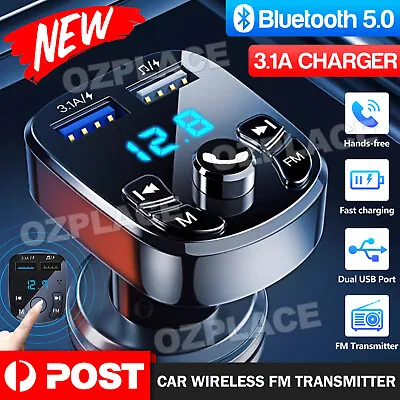 Wireless Car FM Transmitter Handsfree Kit Bluetooth MP3 Player Adapter Charger • $11.85