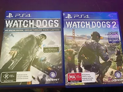 Watch Dogs 1 & Watch Dogs 2 ( PS4 Games ) • $20