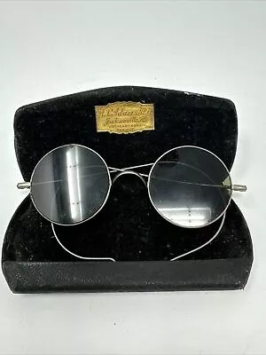 WILSON- Pair Early Vintage Round Rim  Sunglasses Shades Art Deco • $24.99