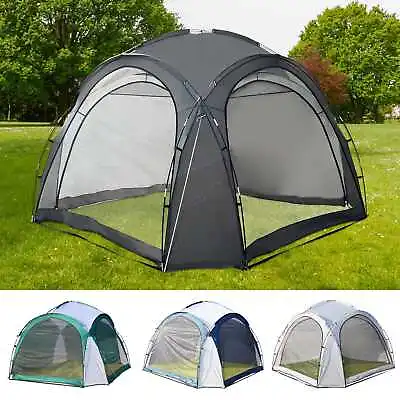 BIRCHTREE Outdoor Dome Gazebo With Four Sides 3.5m X 3.5m Tent Shelter Camping • £54.99