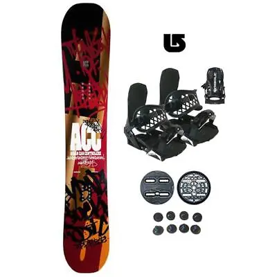 138cm ACC Poison Rocker Snowboard And Bindings S M Package Set +Burton Dcal Ac05 • $229.99