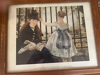 Vintage Manet Numbered Print /Gare Saint Lazure 1873 Great Condition/framed • $5