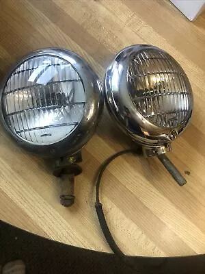 1949-50 Packard Accessory Chrome Fog Lights Pair Original Script Lot 1 • $148