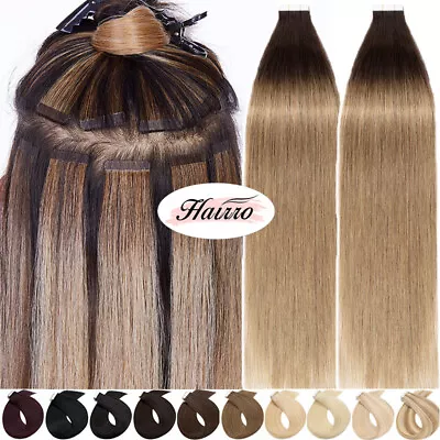 Ombre Tape In 100% Real Remy Human Hair Extensions Skin Wefts Thick Full Head US • $13.07